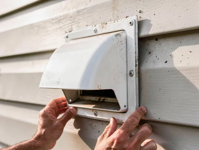 Clinton Dryer Vent Cleaning technician delivering thorough residential dryer vent cleaning service in Clinton